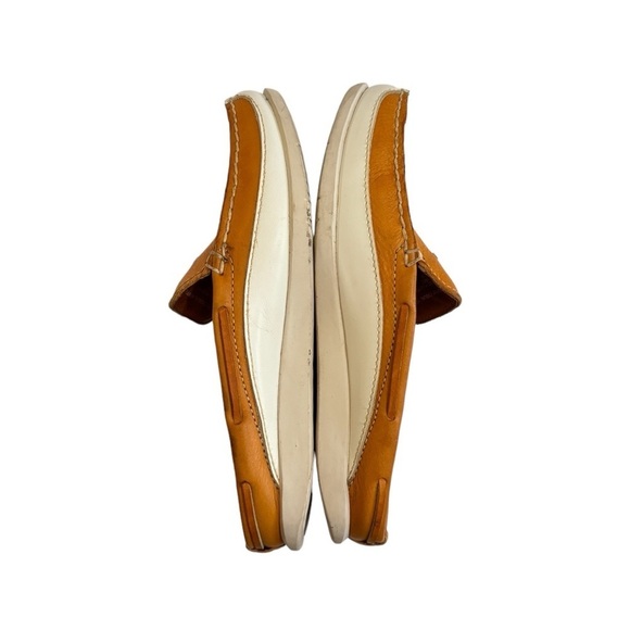 Sebago Docksides Yellow White St. Maartens Casual Slip On Mule Boat Shoes Size 6 - Picture 10 of 12